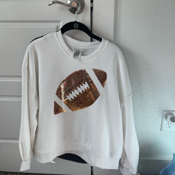 QUEEN OF SPARKLES Tops - QOS Football Sweatshirt